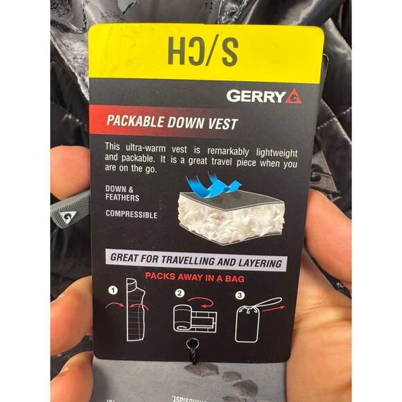 Gerry Reversible Packable Down Vest S Hooded Lightweight NWT Travel - Picture 10 of 12